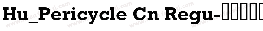 Hu_Pericycle Cn Regu字体转换